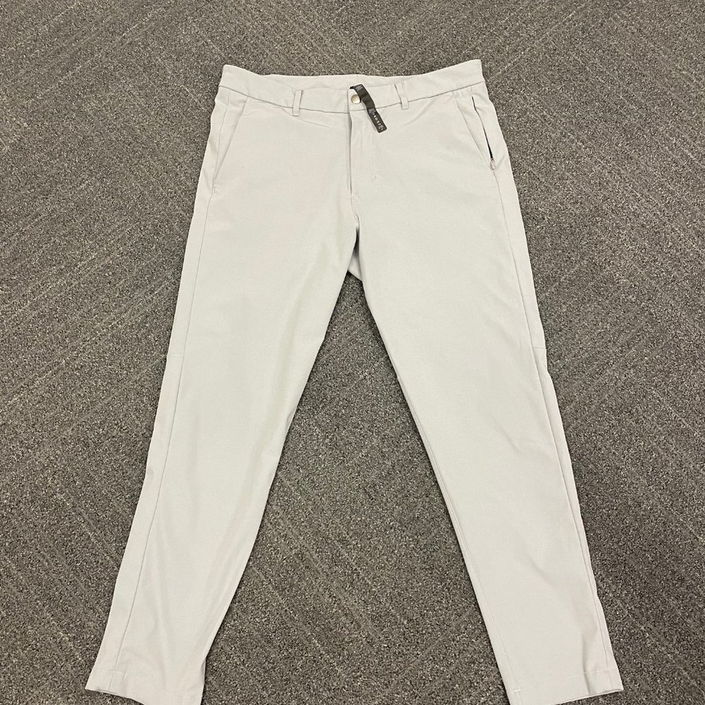 Lululemon Commission ABC Pants Light Cast Grey Warpstreme Size 34 Slim Fit